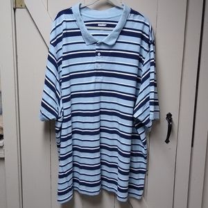 Kingsize Pique Striped Polo Shirt 5X Tall